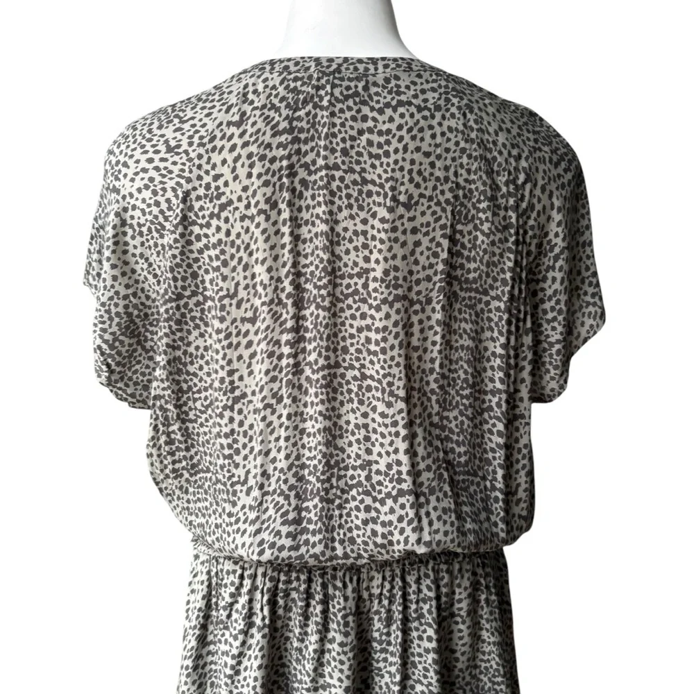 Rails Karla Animal Print Mini Dress in Olive Lynx, Sz L - Picture 12 of 14